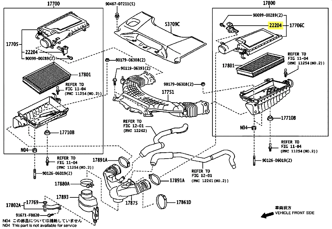 حساس فلتر هواء المكينة  Lexus LS460  2007-2017