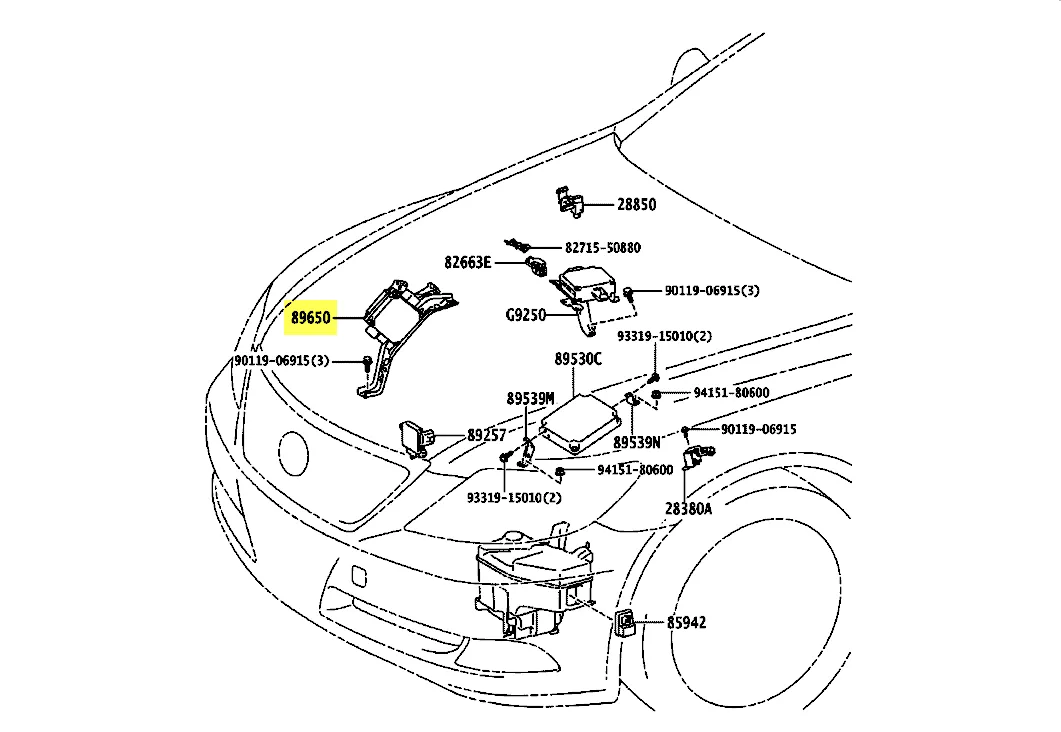 كمبيوتر دركسون POWER STEERING Lexus LS460  2007-2012