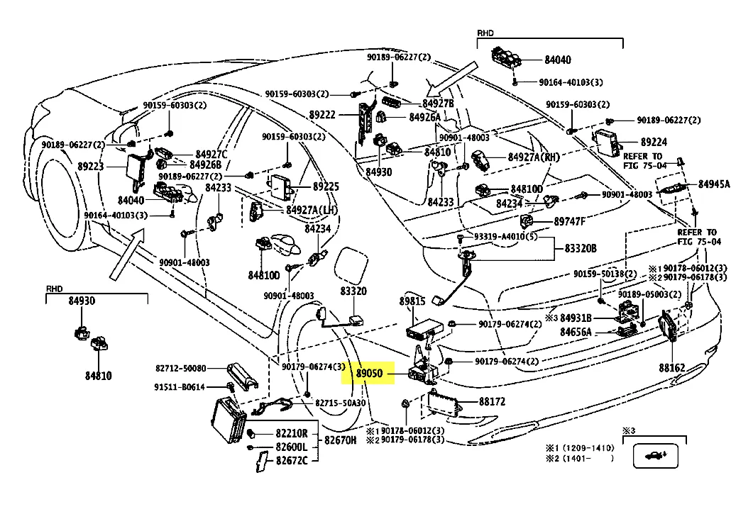 وحدة تحكم فرامل التوقف Parking brake Lexus LS460  2007-2017